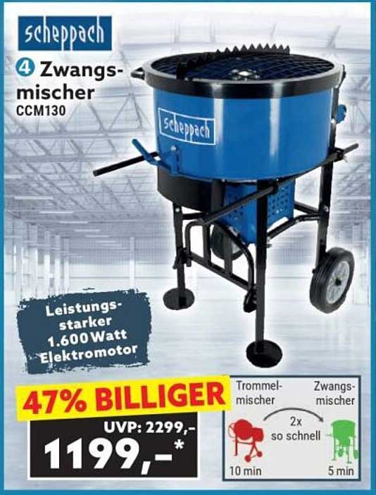 Zwangs-mischer CCM130 von Scheppach
