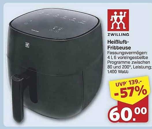 ZWILLING Heißluft-Fritteuse