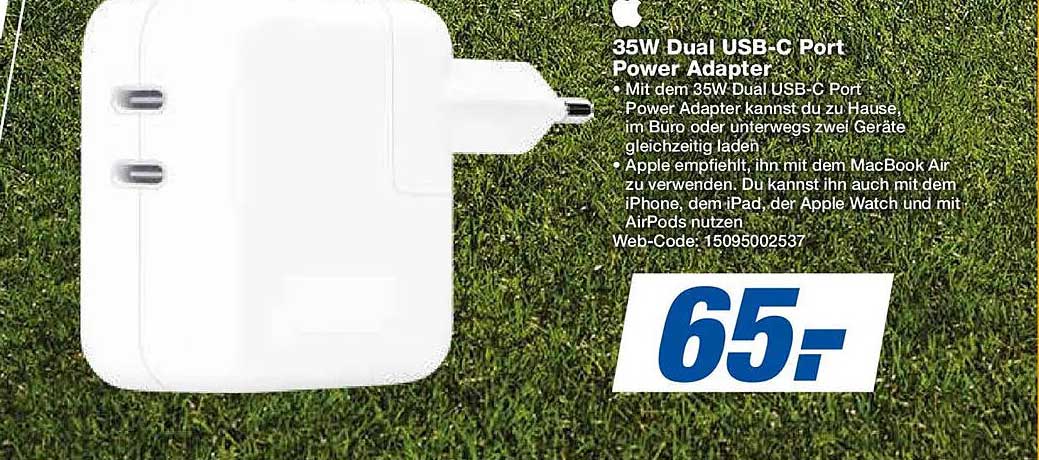 35W Dual USB-C Port Power Adapter