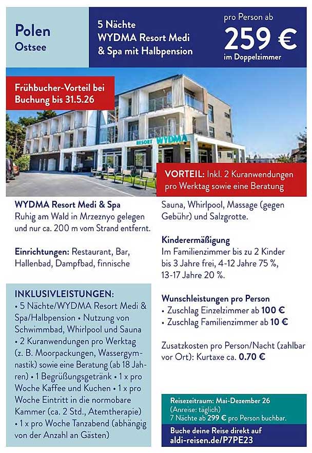 5 Nächte WYDMA Resort Medi & Spa mit Halbpension
