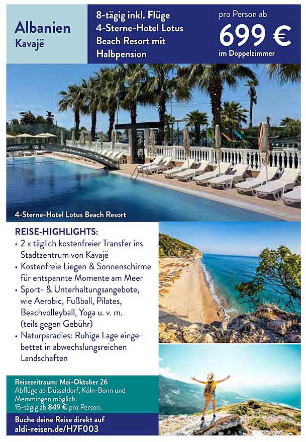 8-tägig inkl. Flüge 4-Sterne-Hotel Lotus Beach Resort mit Halbpension