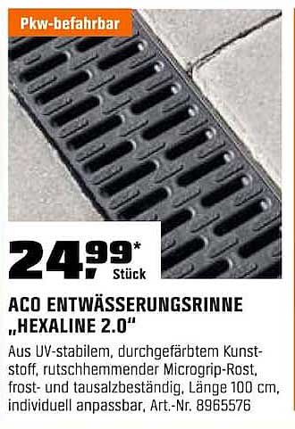 ACO ENTWÄSSERUNGSRINNE „HEXALINE 2.0“