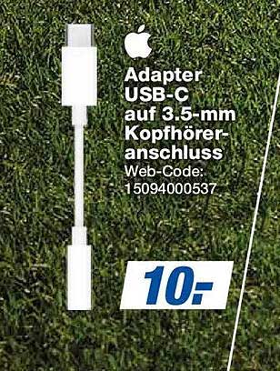 Adapter USB-C auf 3.5-mm Kopfhöreranschluss
