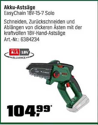 Akku-Astsäge EasyChain 18V-15-7 Solo