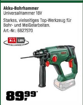 Akku-Bohrhammer UniversalHammer 18V