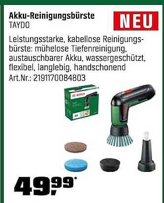 Akku-Reinigungsbürste TAYDO