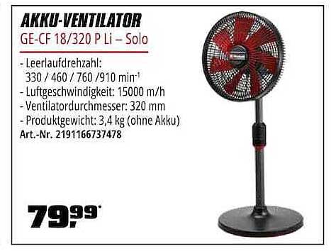 AKKU-VENTILATOR GE-CF 18/32 P Li - Solo