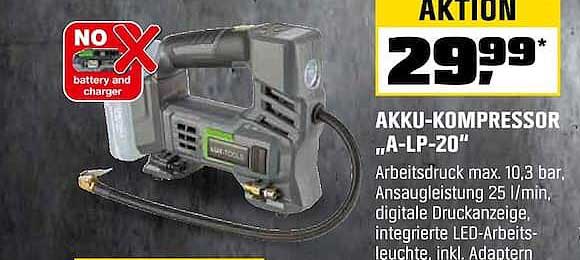 AKTION 29.99* AKKU-KOMPRESSOR „A-LP-20“
