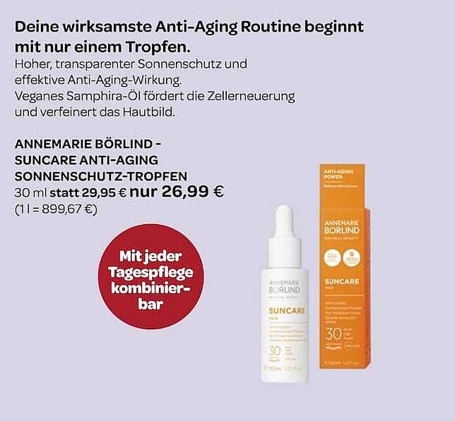 ANNEMARIE BÖRLIND - SUNCARE ANTI-AGING SONNENSCHUTZ-TROPFEN