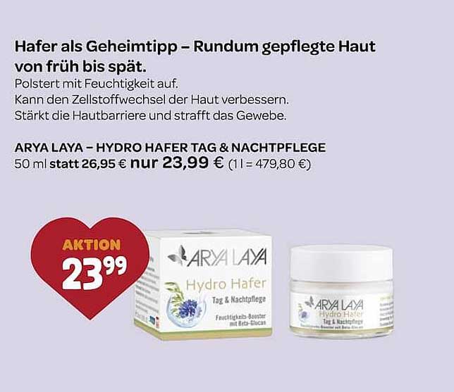 ARYA LAYA – HYDRO HAFER TAG & NACHTPFLEGE