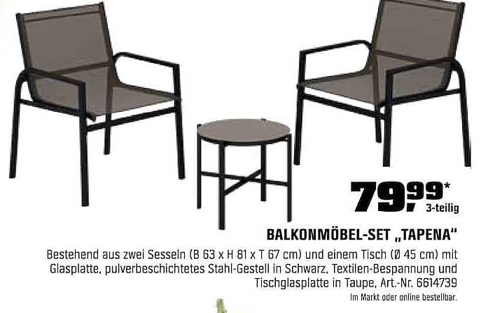 Balkonmöbel-Set „Tapena“