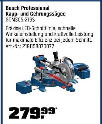Bosch Professional Kapp- und Gehrungssäge GCM305-216S