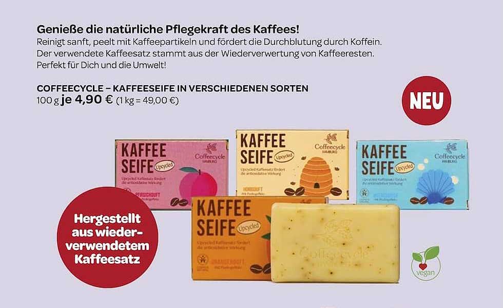 COFFEECYCLE – KAFFESEIFE IN VERSCHIEDENEN SORTEN