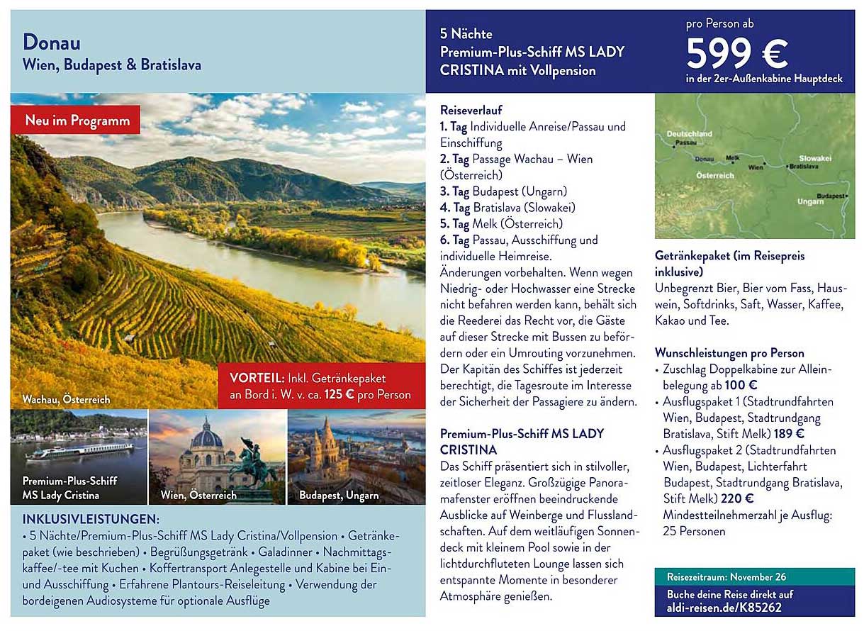 Donau Wien, Budapest & Bratislava