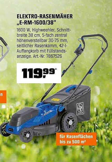 ELEKTRO-RASENMÄHER „E-RM-1600/38“