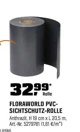 FLORAWORLD PVC-SICHTSCHUTZ-ROLLE