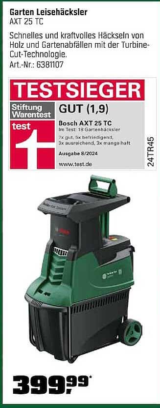 Garten Leisehäcksler AXT 25 TC
