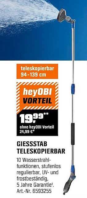 GIESSTAB TELESKOPIERBAR