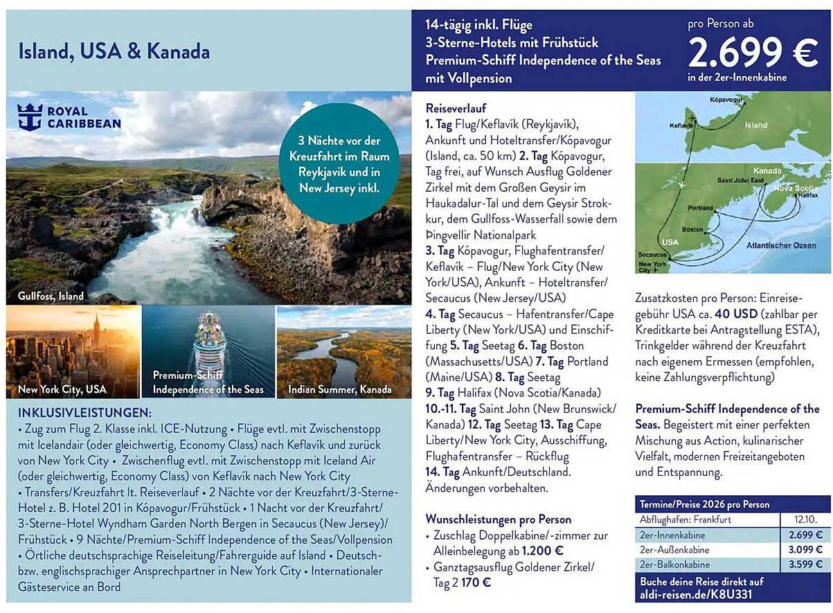 Island, USA & Kanada