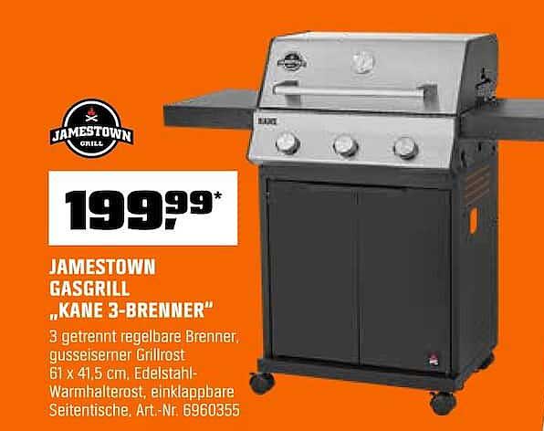 JAMESTOWN GASGRILL „KANE 3-BRENNER“