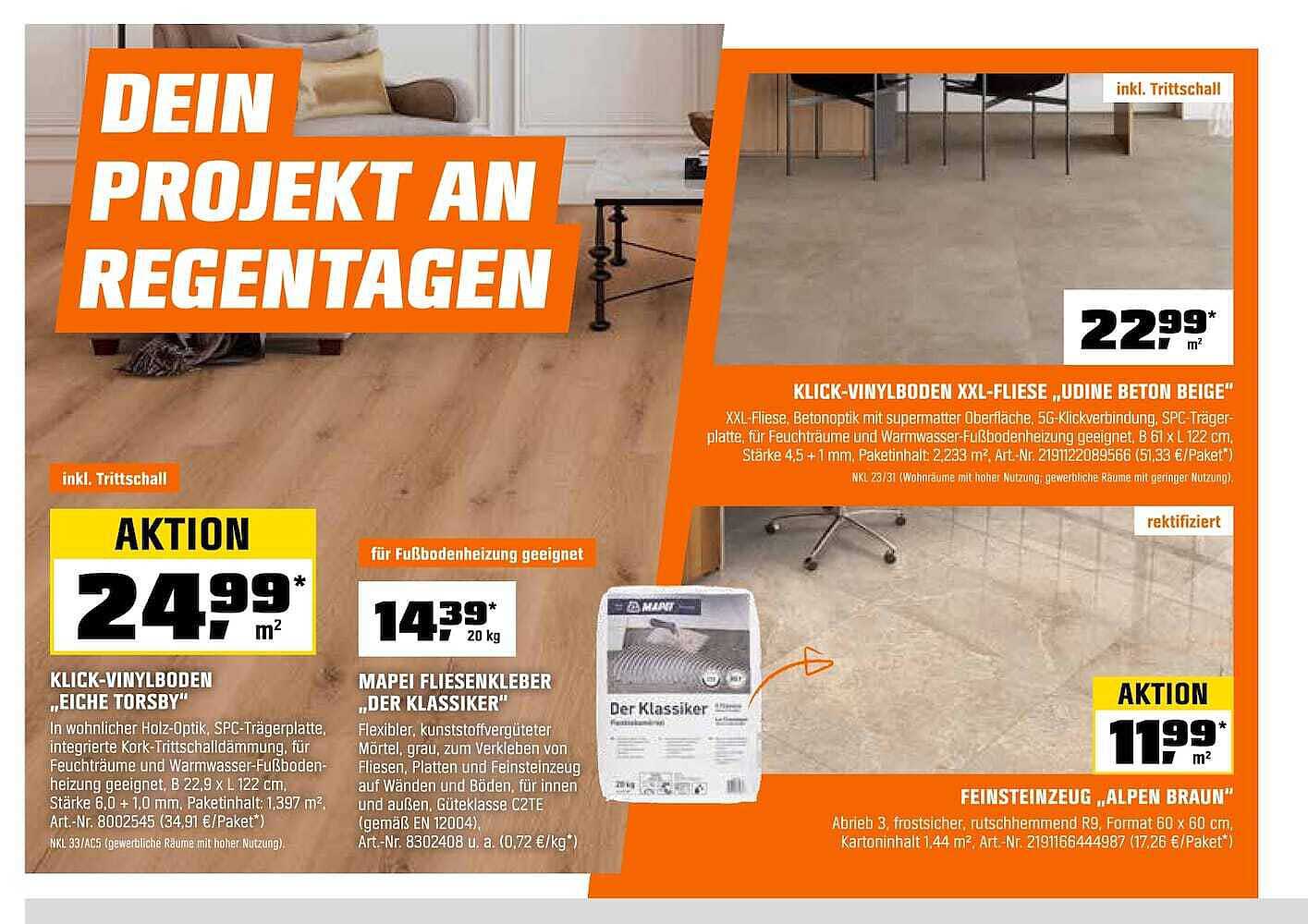 KLICK-VINYLBODEN „EICHE TORSBY“