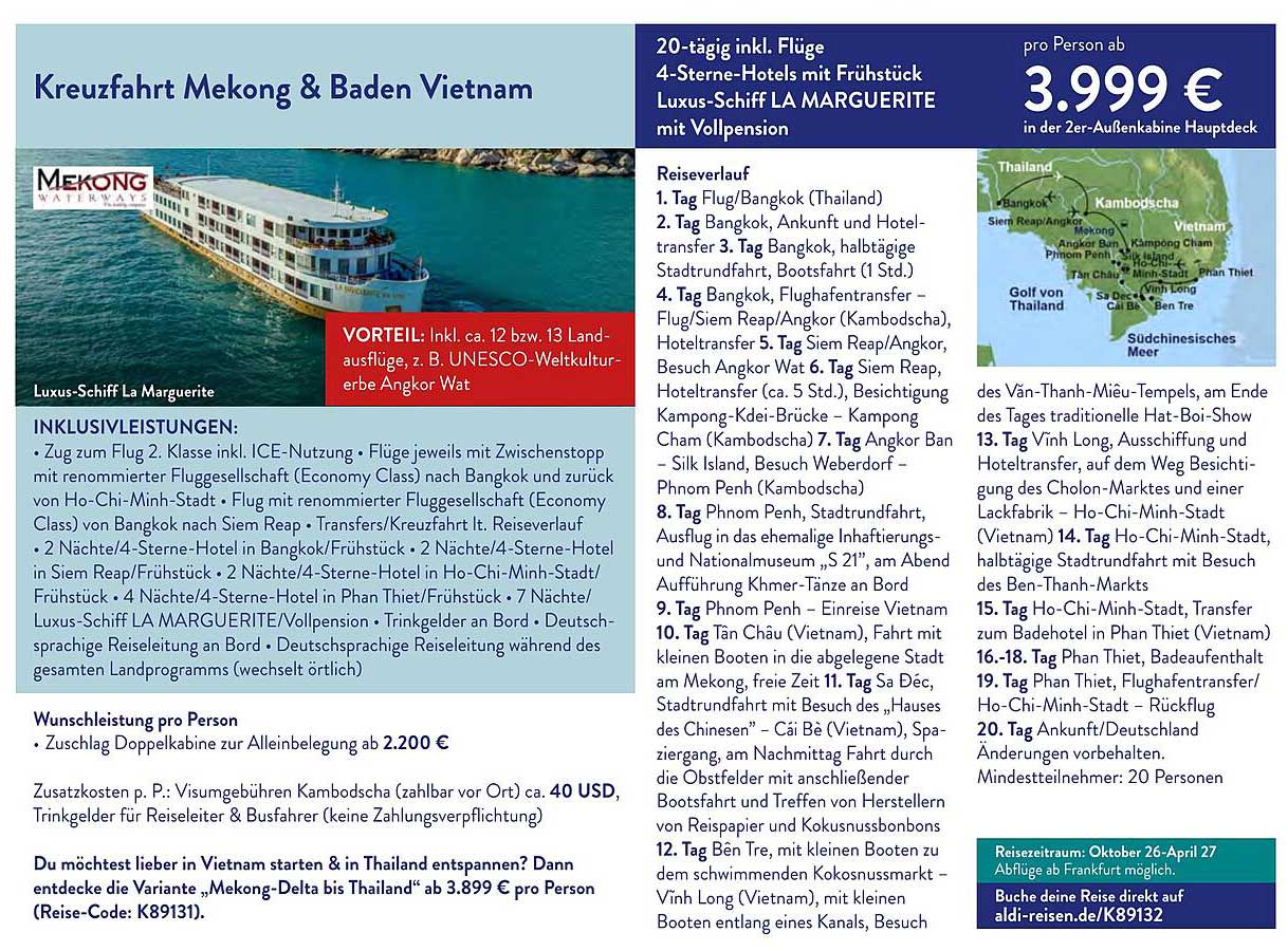 Kreuzfahrt Mekong & Baden Vietnam