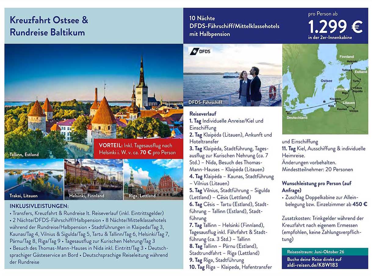 Kreuzfahrt Ostsee & Rundreise Baltikum