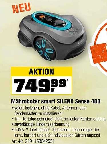 Mähroboter smart SILENO Sense 400