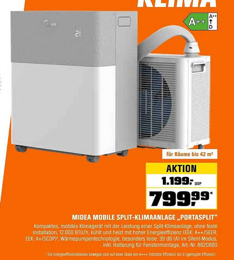 MIDEA MOBILE SPLIT-KLIMAANLAGE „PORTASPLIT“