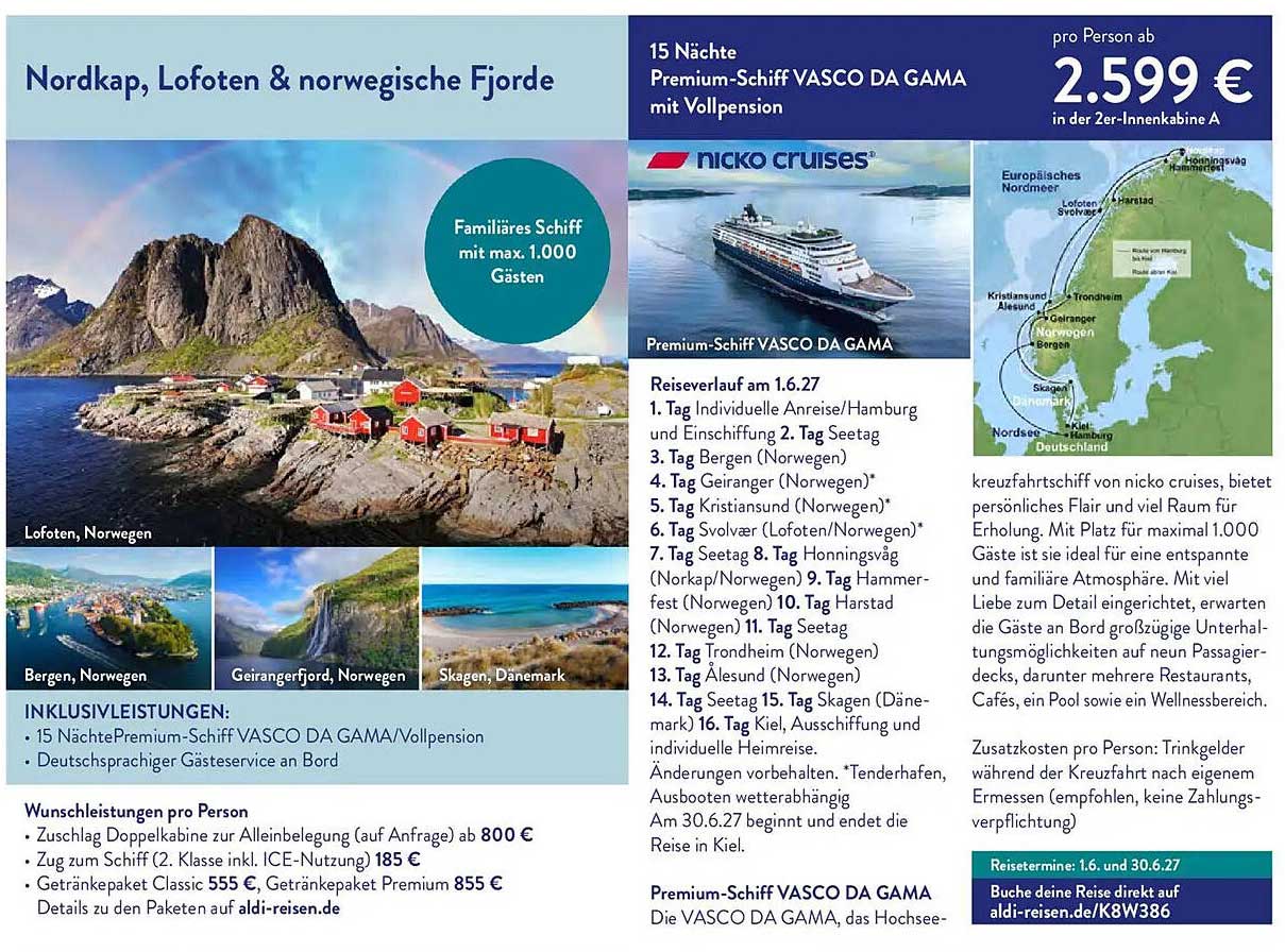 Nordkap, Lofoten & norwegische Fjorde