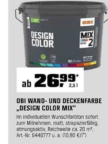 OBI WAND- UND DECKENFARBE "DESIGN COLOR MIX"