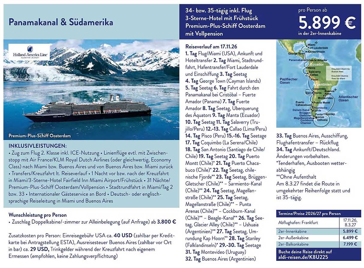 Panamakanal & Südamerika
