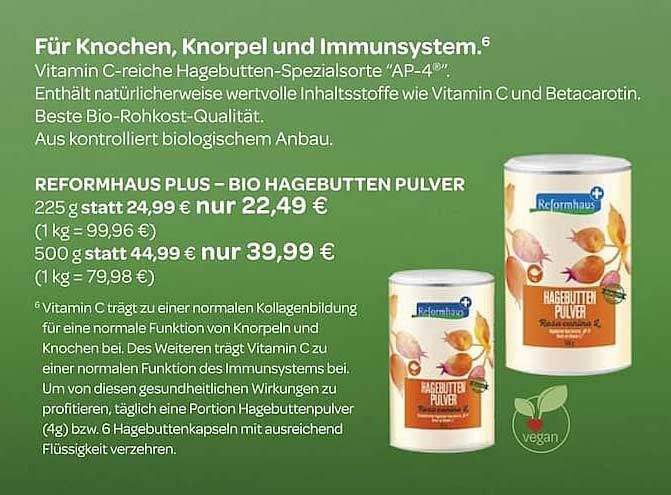REPHAUS PLUS – BIO HAGEBUTTEN PULVER
