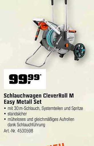 Schlauchwagen CleverRoll M Easy Metall Set