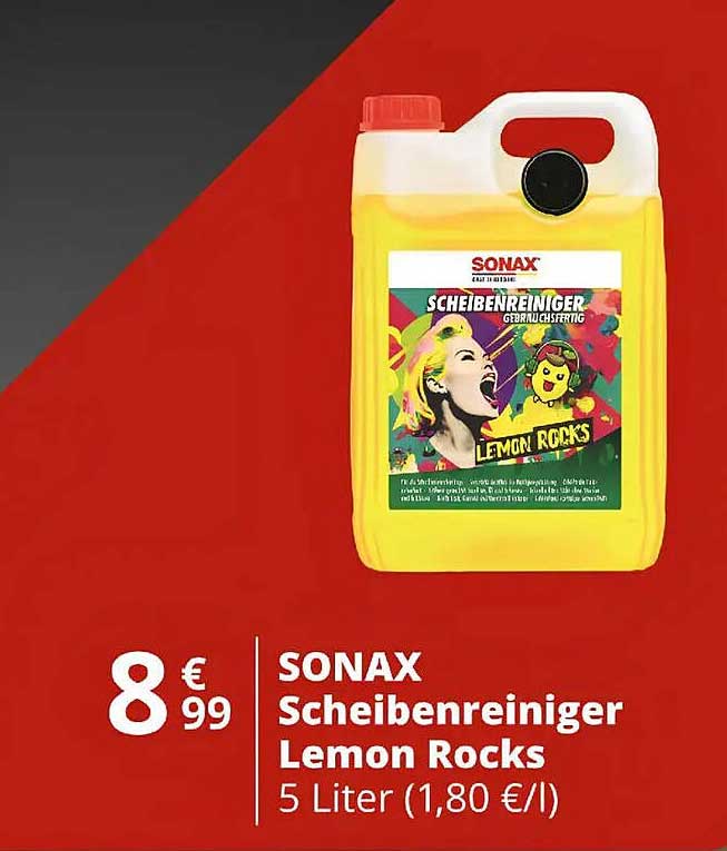 SONAX Scheibenreiniger Lemon Rocks 5 Liter (1,80 €/l)