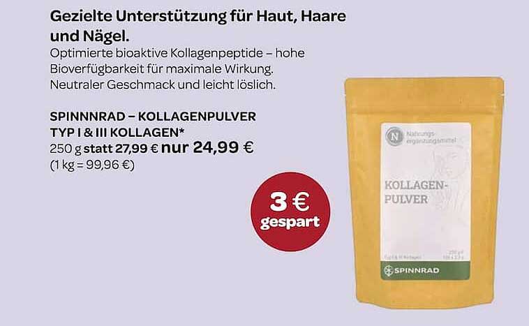 SPINNRAD – KOLLAGENPULVER TYP I & III KOLLAGEN*