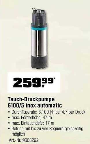 Tauch-Druckpumpe 6100/5 inox automatic