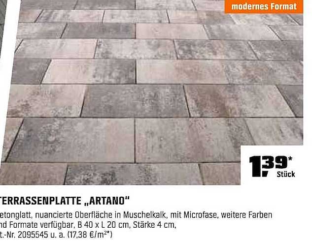 TERRASSENPLATTE „ARTANO“