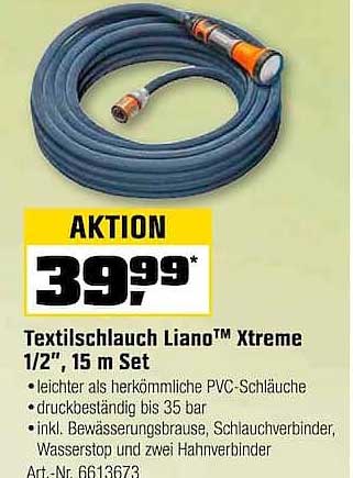 Textilschlauch Liano™ Xtreme 1/2", 15 m Set