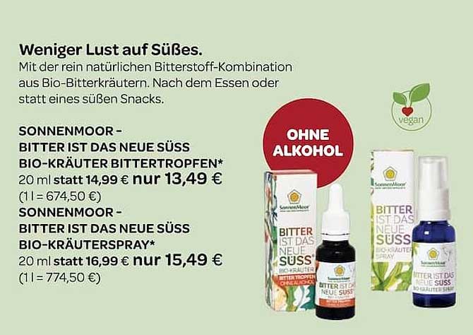 Weniger Lust auf Süßes.