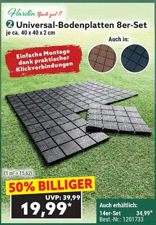 2 Universal-Bodenplatten 8er-Set