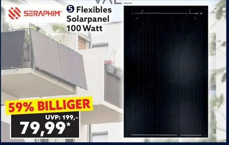 5 Flexibles Solarpanel 100 Watt