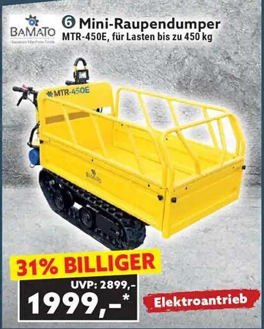 6 Mini-Raupendumper MTR-450E für Lasten bis zu 450 kg