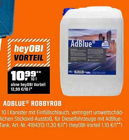 ADBLUE® ROBBYROB 10 l Kanister – umweltfreundlich und effektiv