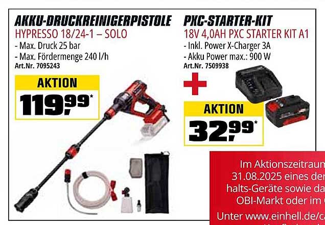 Akku-Druckreinigerpistole Hypresso 18/24-1 – SOLO