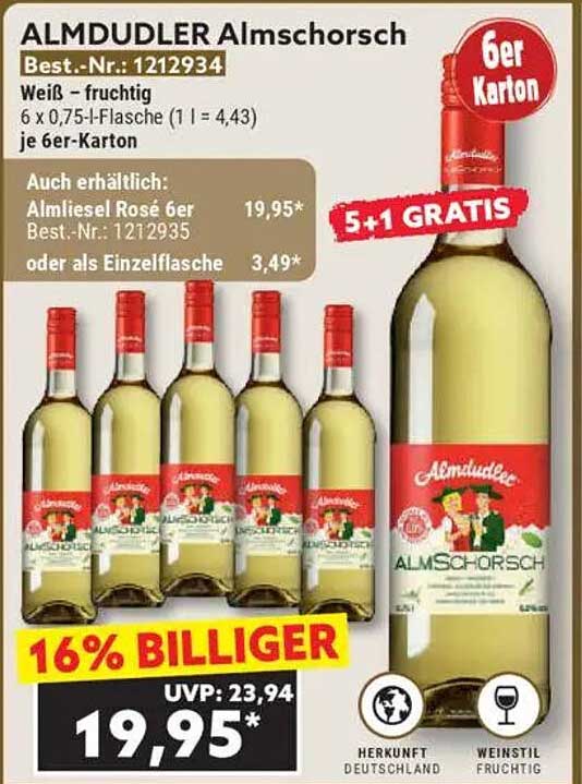ALMDUDLER Almschorsch 6er Karton