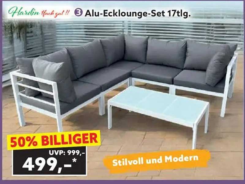 Alu-Ecklounge-Set 17tlg.