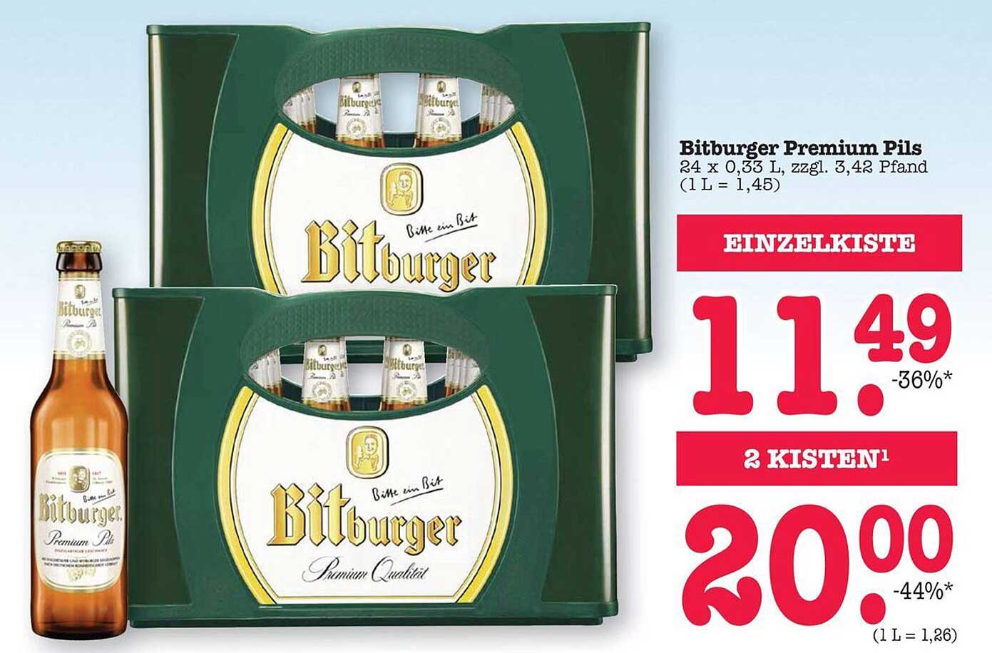 Bitburger Premium Pils - 24 x 0,33 L