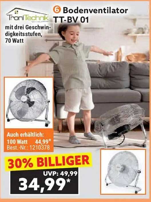 Bodenventilator TT-BV 01 - 30% Rabatt!