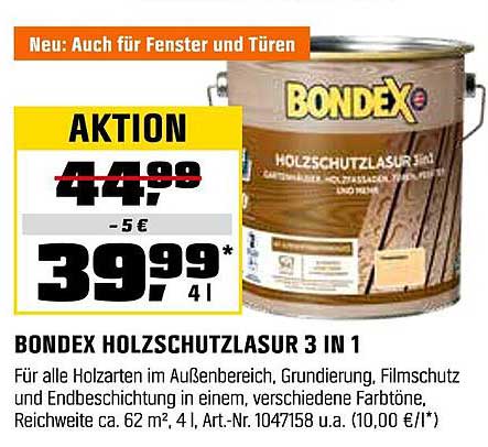 BONDEX HOLZSCHUTZLASUR 3 IN 1